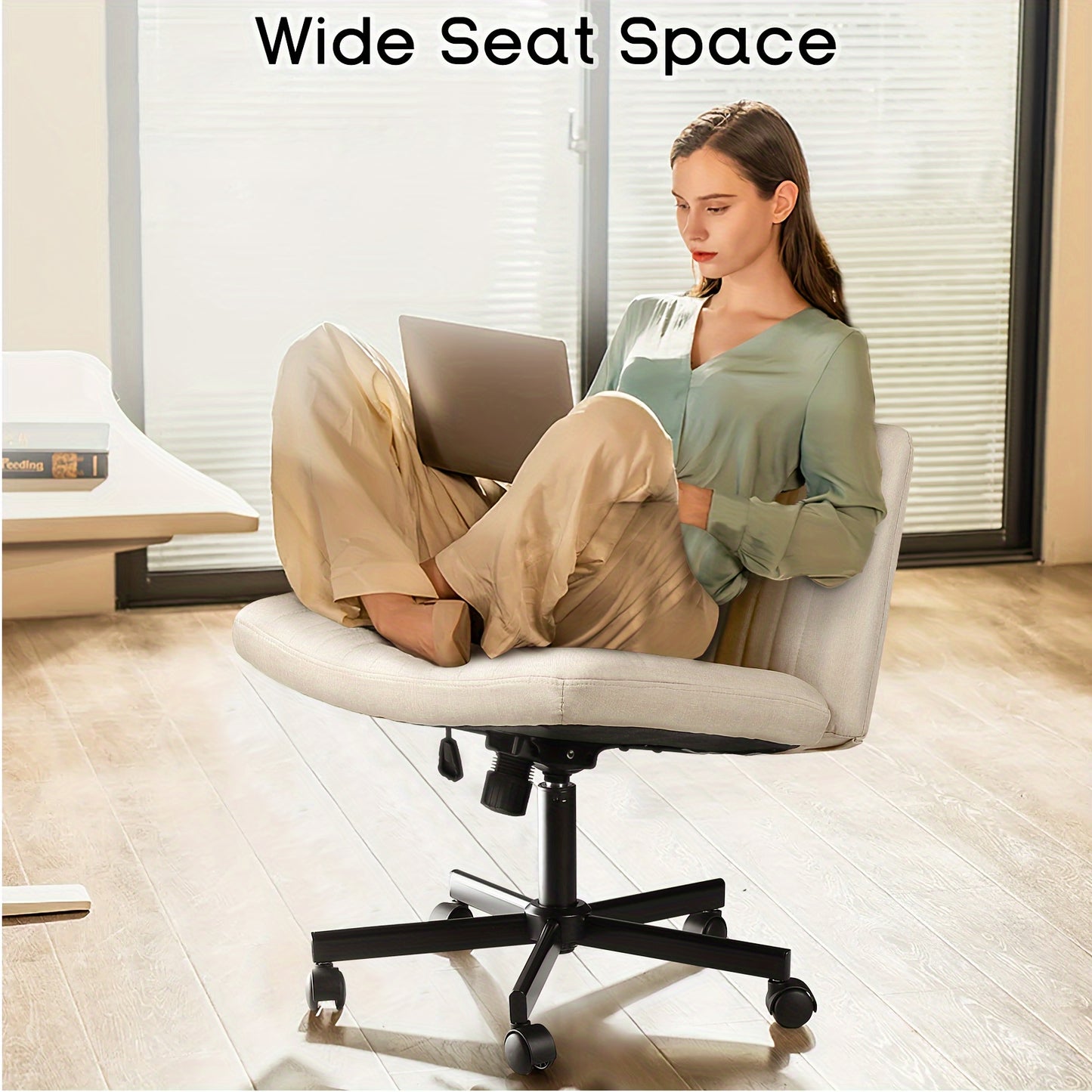 Ergonomic Rolling Chair with Adjustable Height