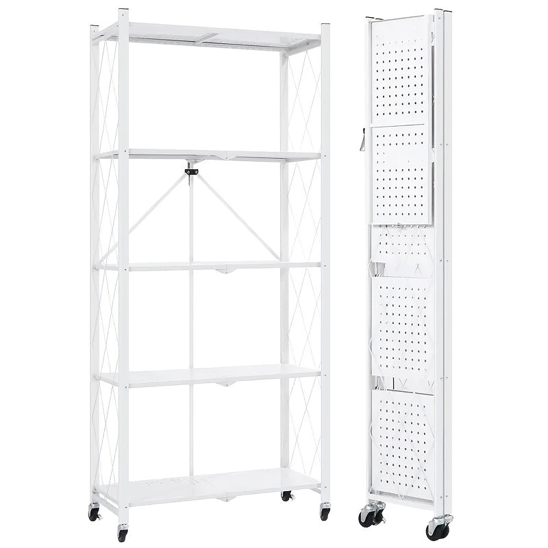 3 Tier Office Storage Rack With Wheeled Multi Layer Storage Shelves Mobile Floor Standing Multifunctional Miscellaneous Storage Rack Foldable File Rack Storage Supplies Standing Shelf