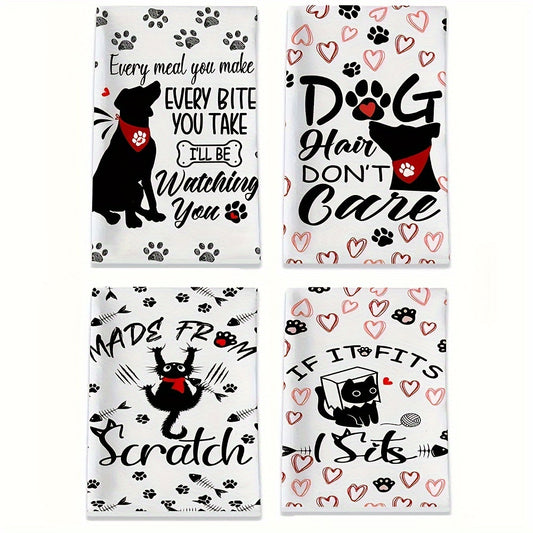 Cute Animal Pattern Kitchen Towel Set