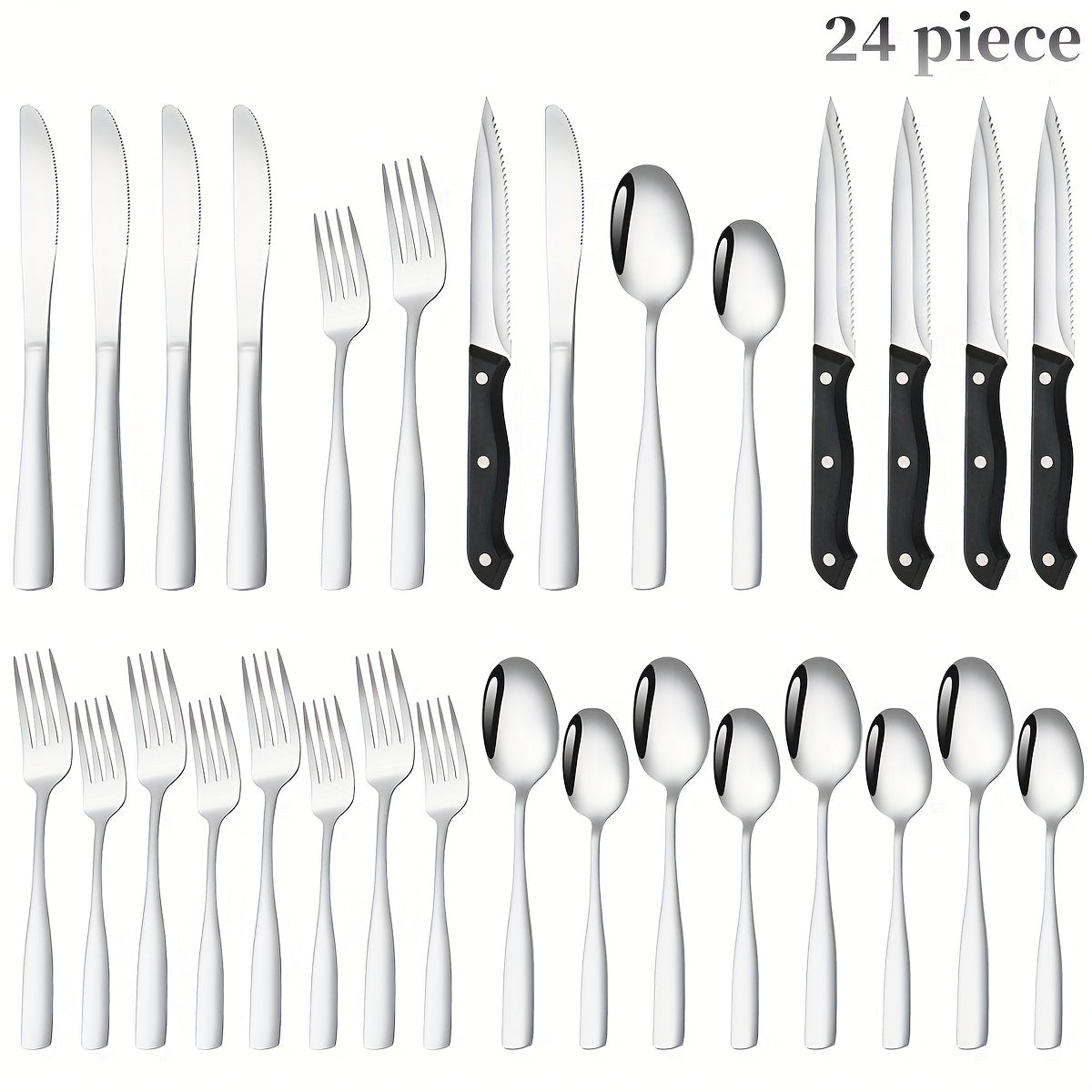 Stainless Steel Cutlery Set for Eight Persons
