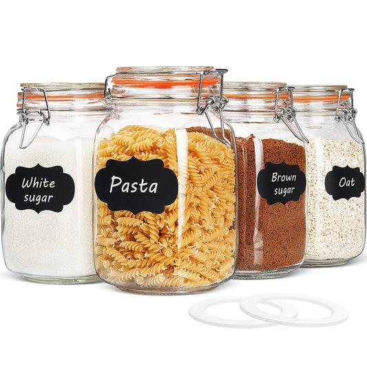 Glass Mason Jars with Latch Lock Lids