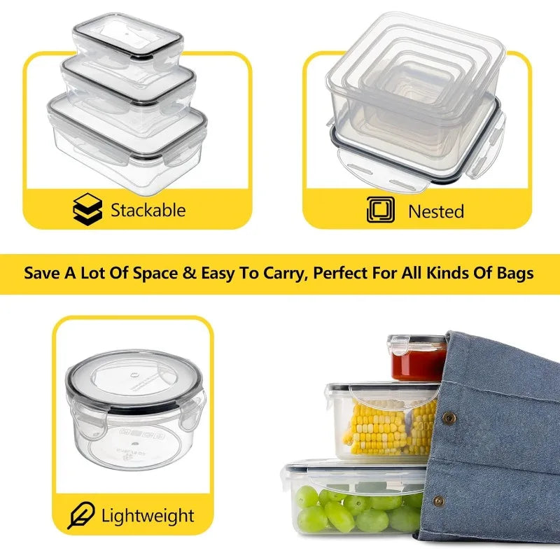 52 Piece BPA Free Food Storage Container Set