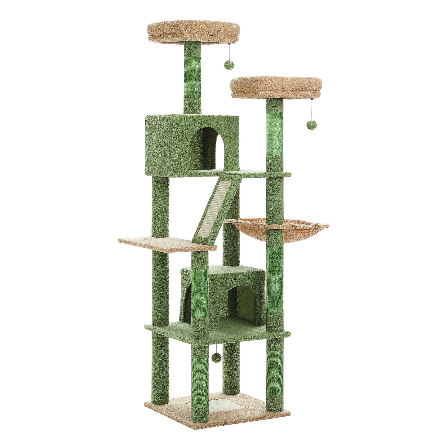 Large Cat Tree Tall Cat Tower for Indoor Cats Multi Level Plush Condo with Scratching Posts Perches and Caves