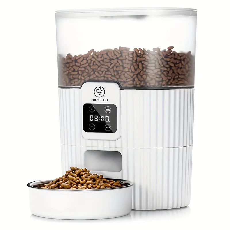 PAPIFEED Smart Automatic Cat and Dog Feeder with WiFi Remote Control LCD Display
