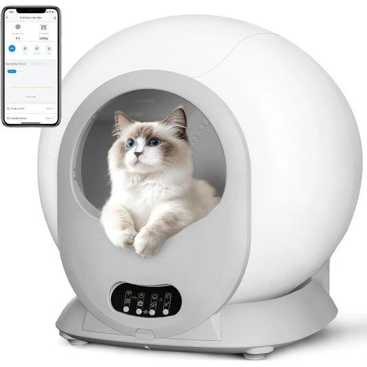Self Cleaning Litter Box Anti Pinch Kitty Litter Box with Odor Removal and App Control for Multiple Cats Extra Large