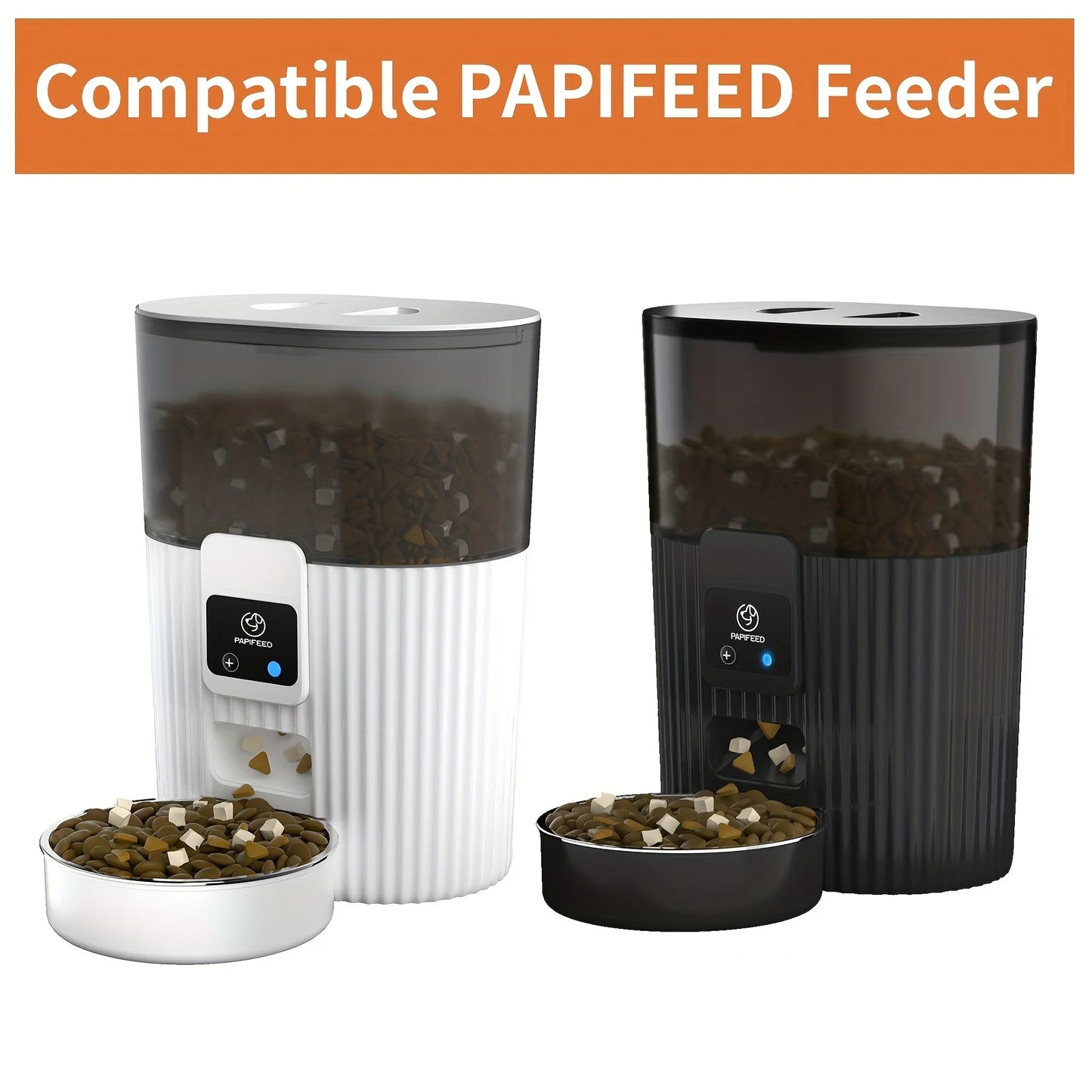 PAPIFEED Smart Automatic Cat and Dog Feeder with WiFi Remote Control LCD Display