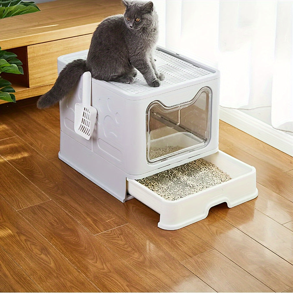 Odor-Control Cat Litter Box 22lbs Capacity
