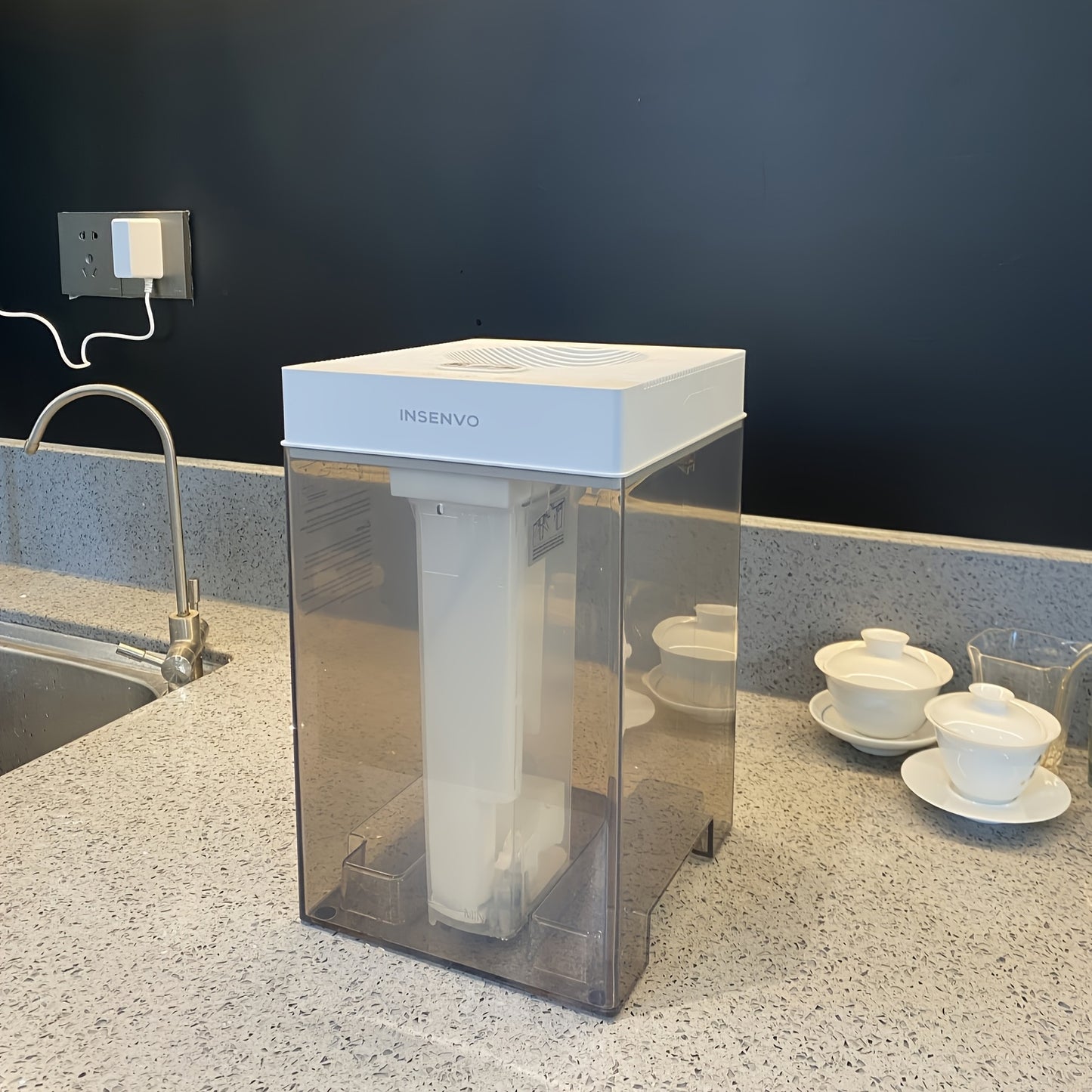 Grey Cold Mist Humidifier with Adjustable Speeds