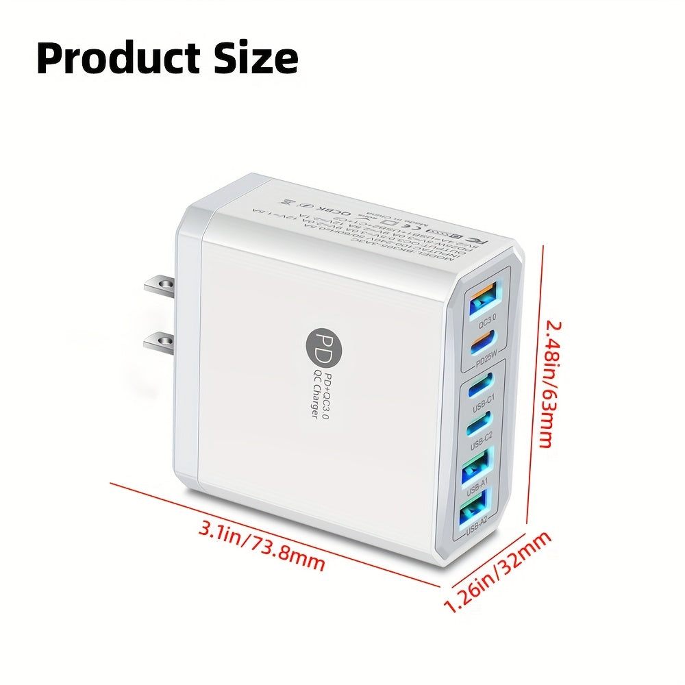 6 Ports Fast Charging Adapter and Cable Set
