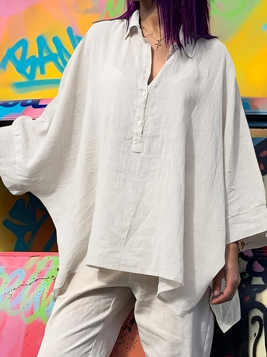 Chic Summer Cotton Loose Tops for Women