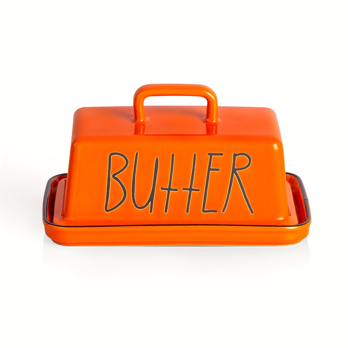 Ceramic Butter Dish With Lid and Handle