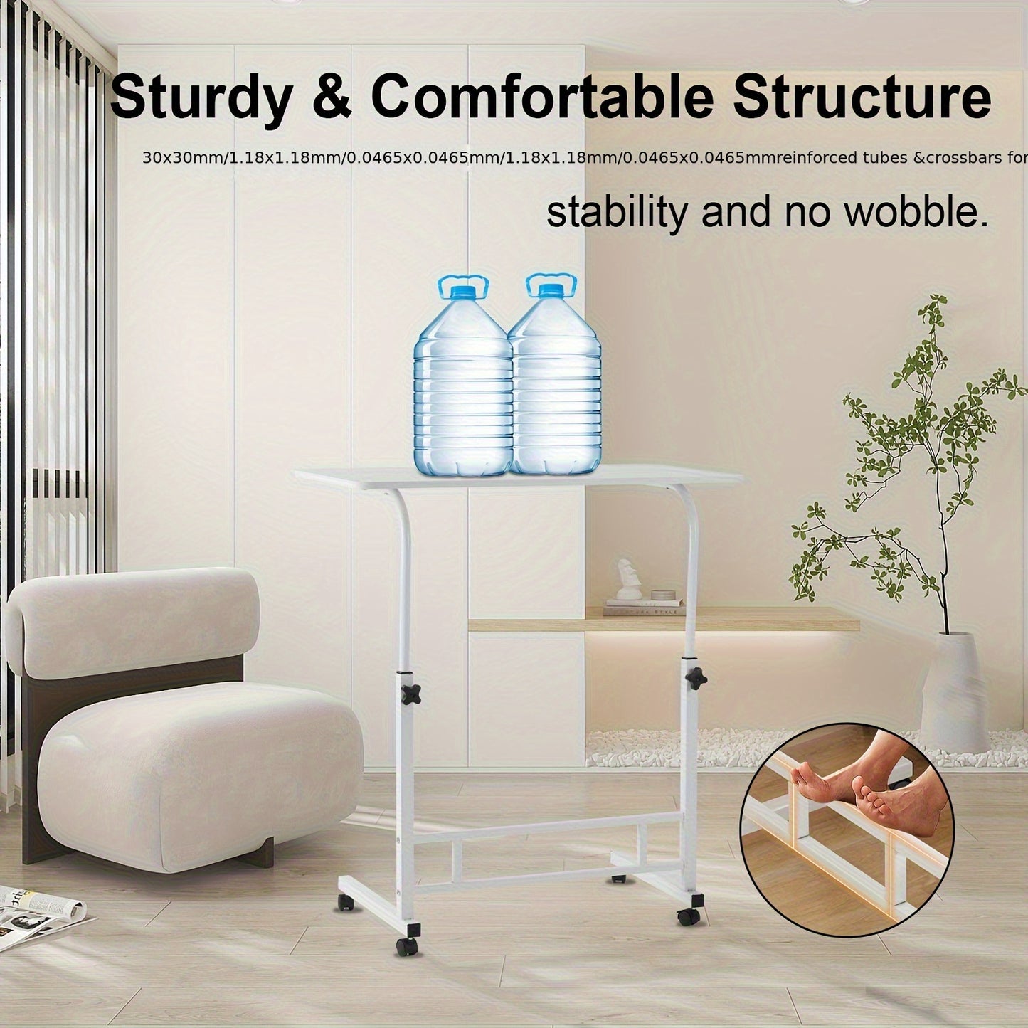 Adjustable Height Mobile Standing Desk
