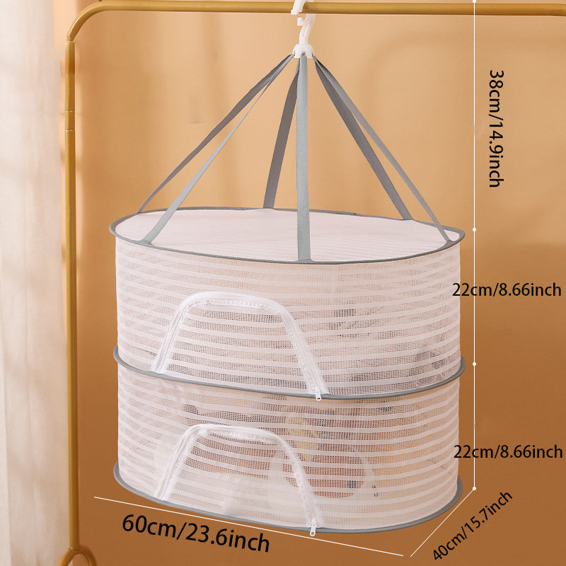 Foldable 3 Layer Herb Drying Rack Mesh Net