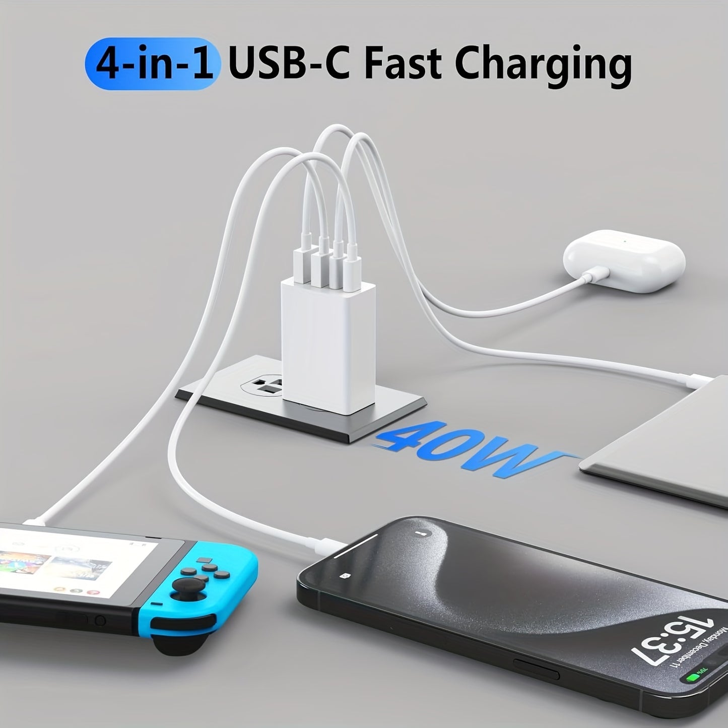 Fast Charging 40W USB C Charger Block