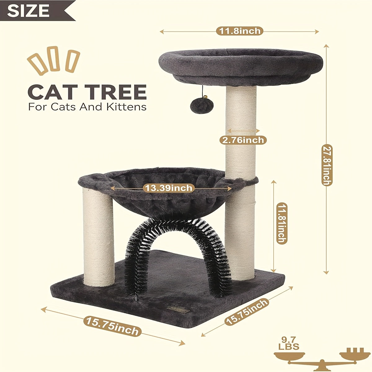 FluffyDream Multi-Level Cat Activity Tower