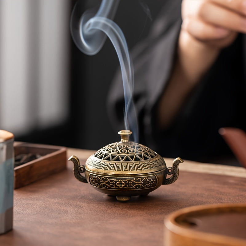 Nepalese Bronze-Inspired Incense Holder