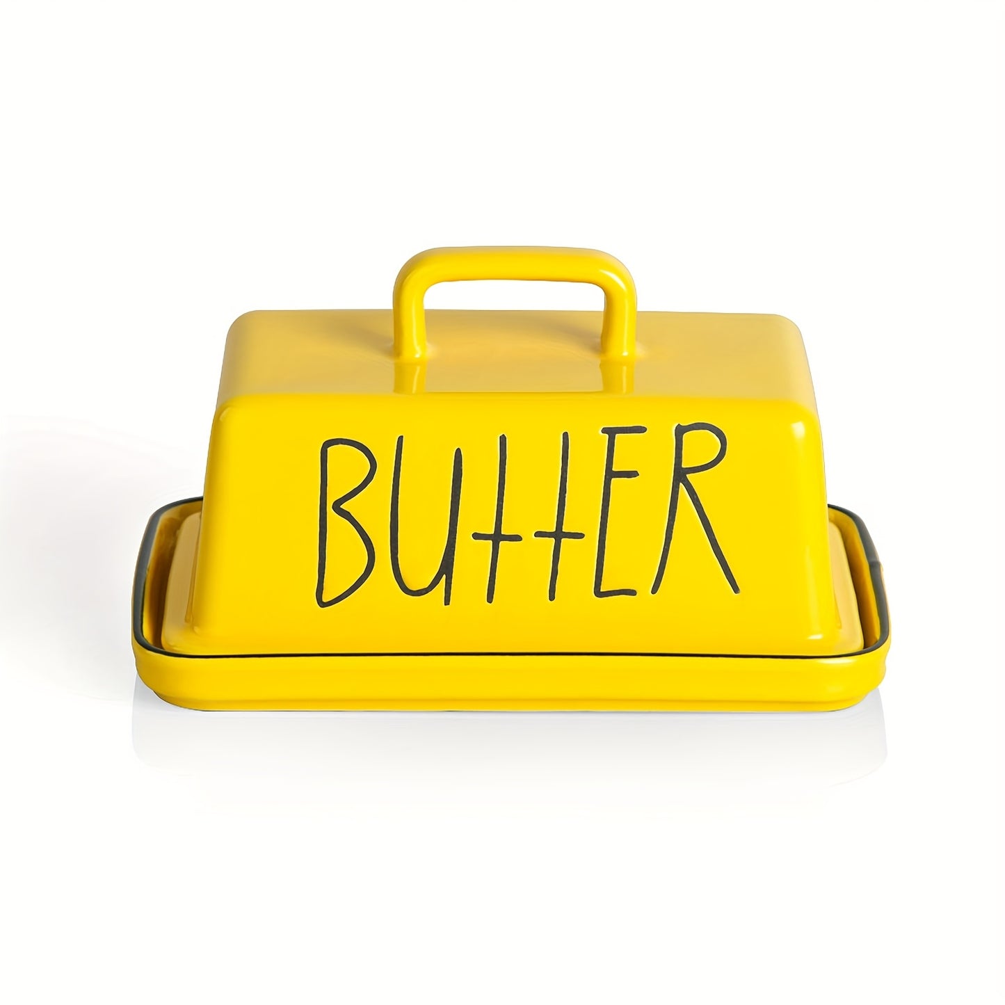 Ceramic Butter Dish With Lid and Handle