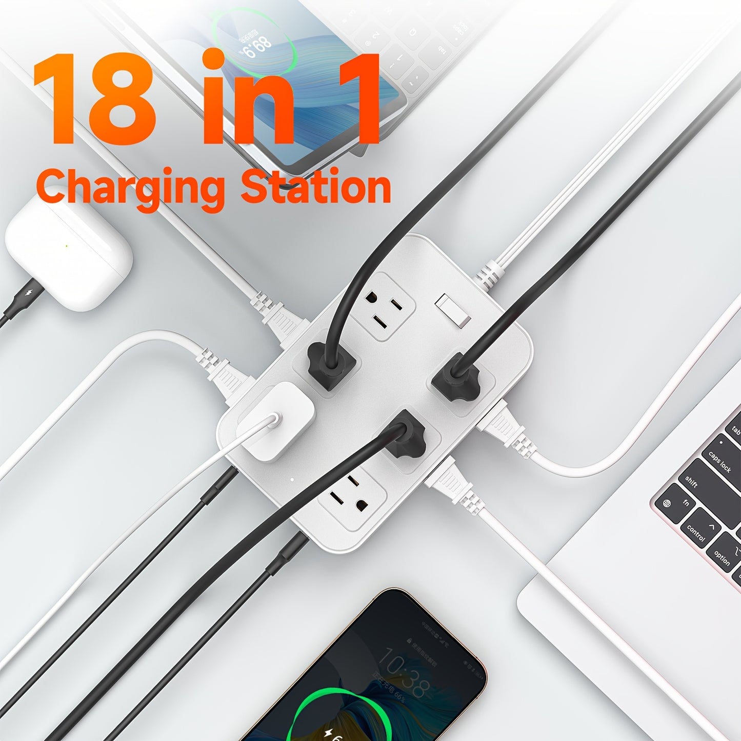Multifunctional Surge Protector Power Strip