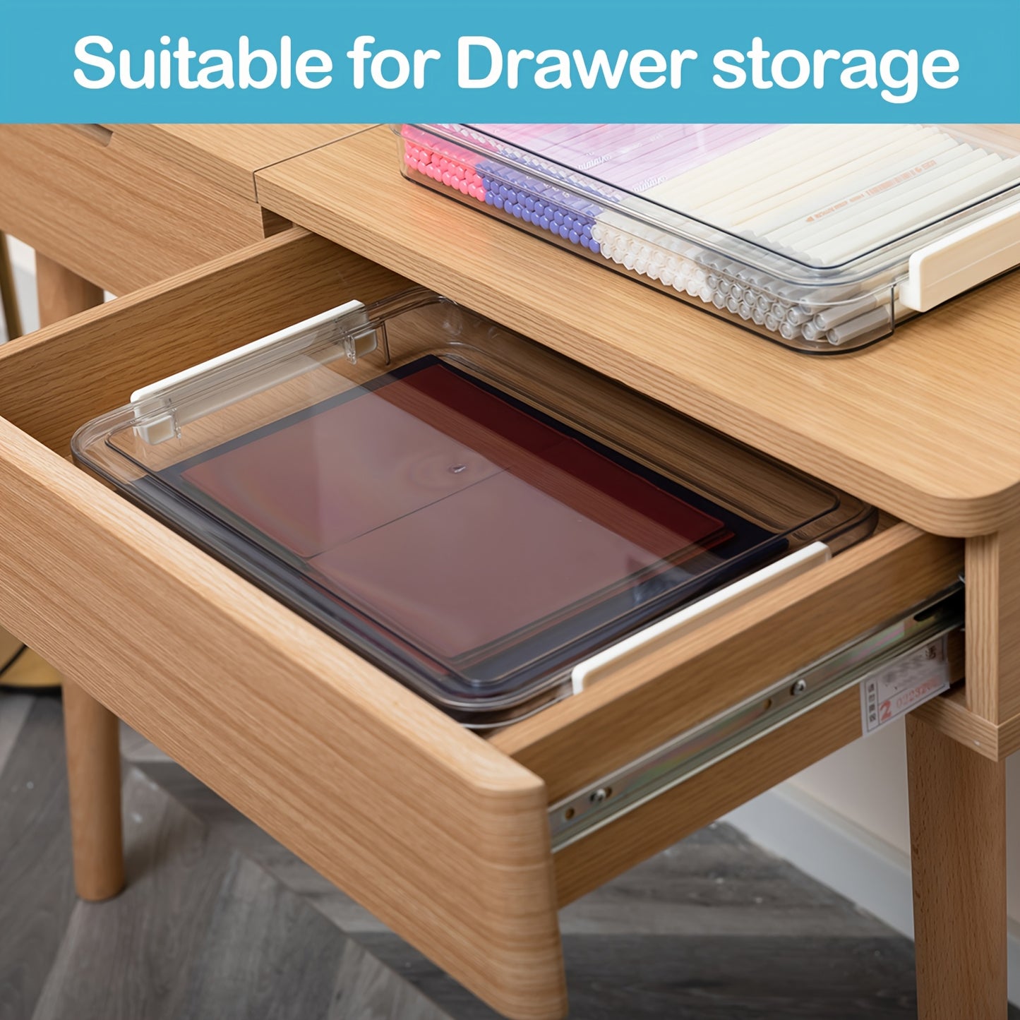 Clear Plastic Storage Boxes Set of Five