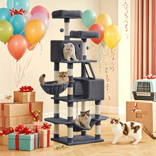 Large Cat Tree With Scratching Posts For Indoor Cats