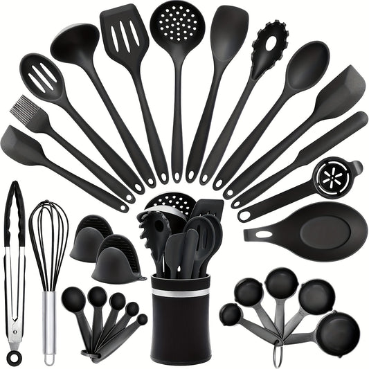 Silicone Cooking Utensils Set with Holder