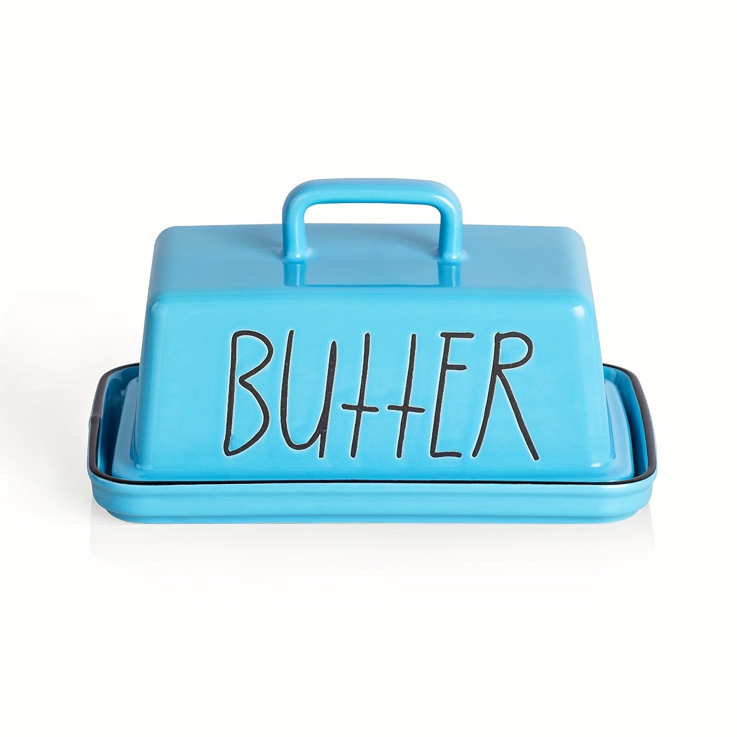 Ceramic Butter Dish With Lid and Handle