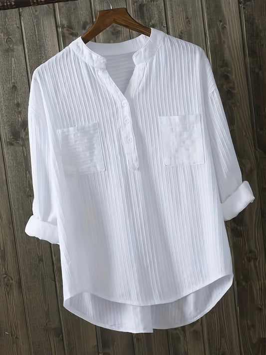 Plus Size Summer V-Neck Pullover Shirt