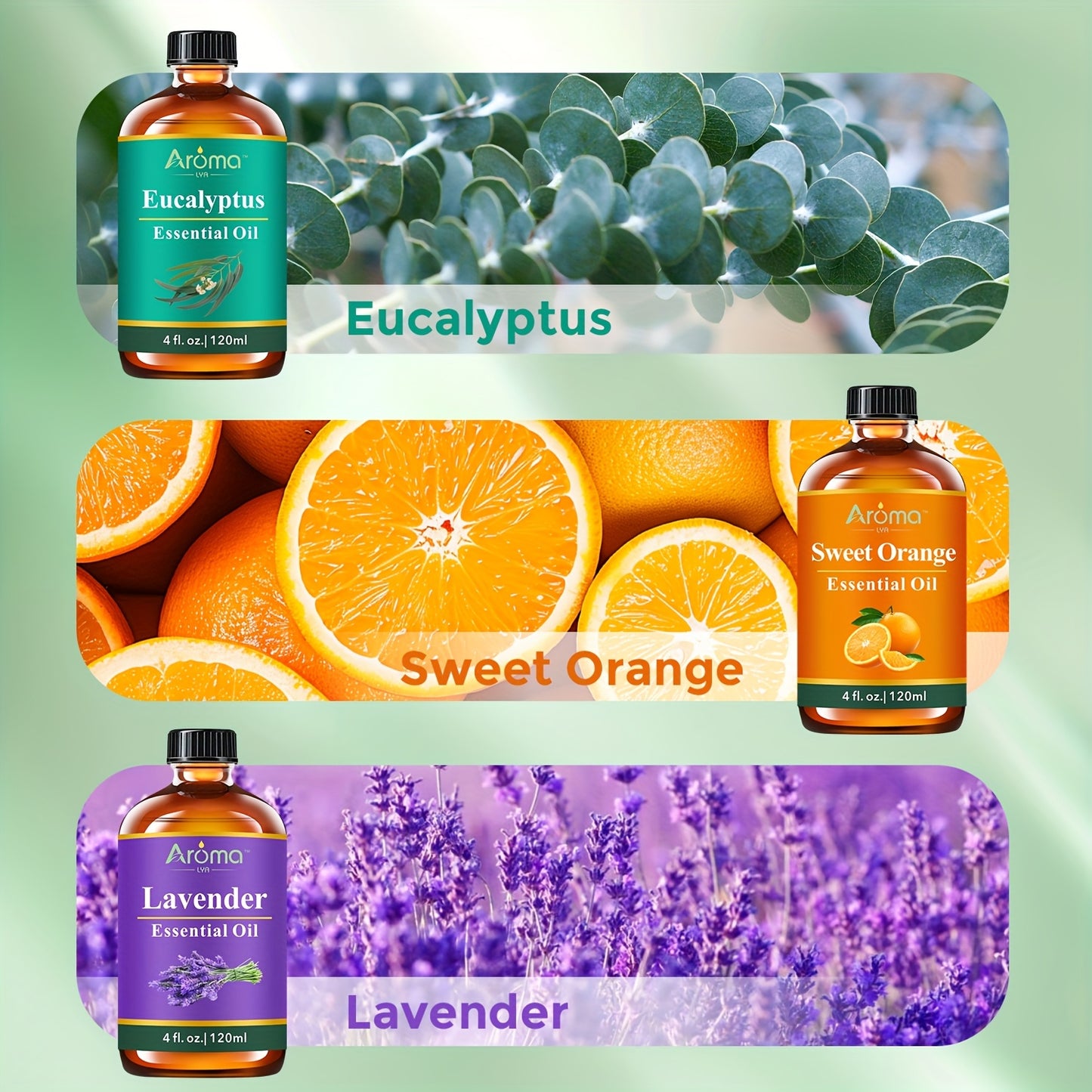Natural Essential Oils Set for Home Aromatherapy