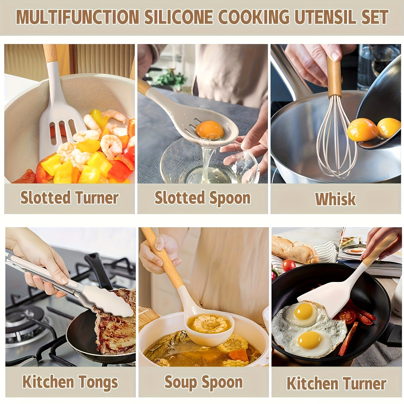 Silicone Kitchen Utensil Set 33 Pieces