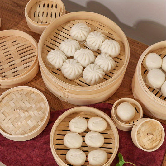 Bamboo Steamer Basket for Dumplings and Asian Cuisine