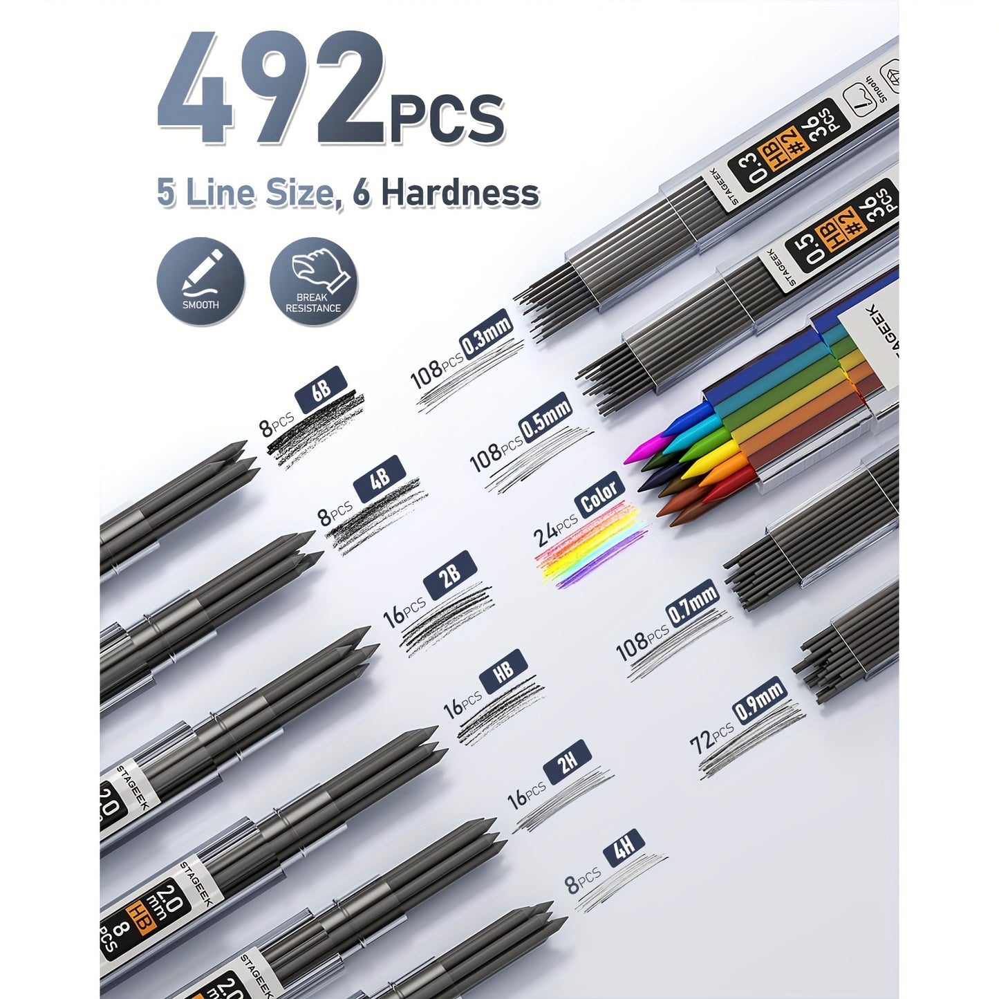 37 Piece Art Mechanical Pencil Set