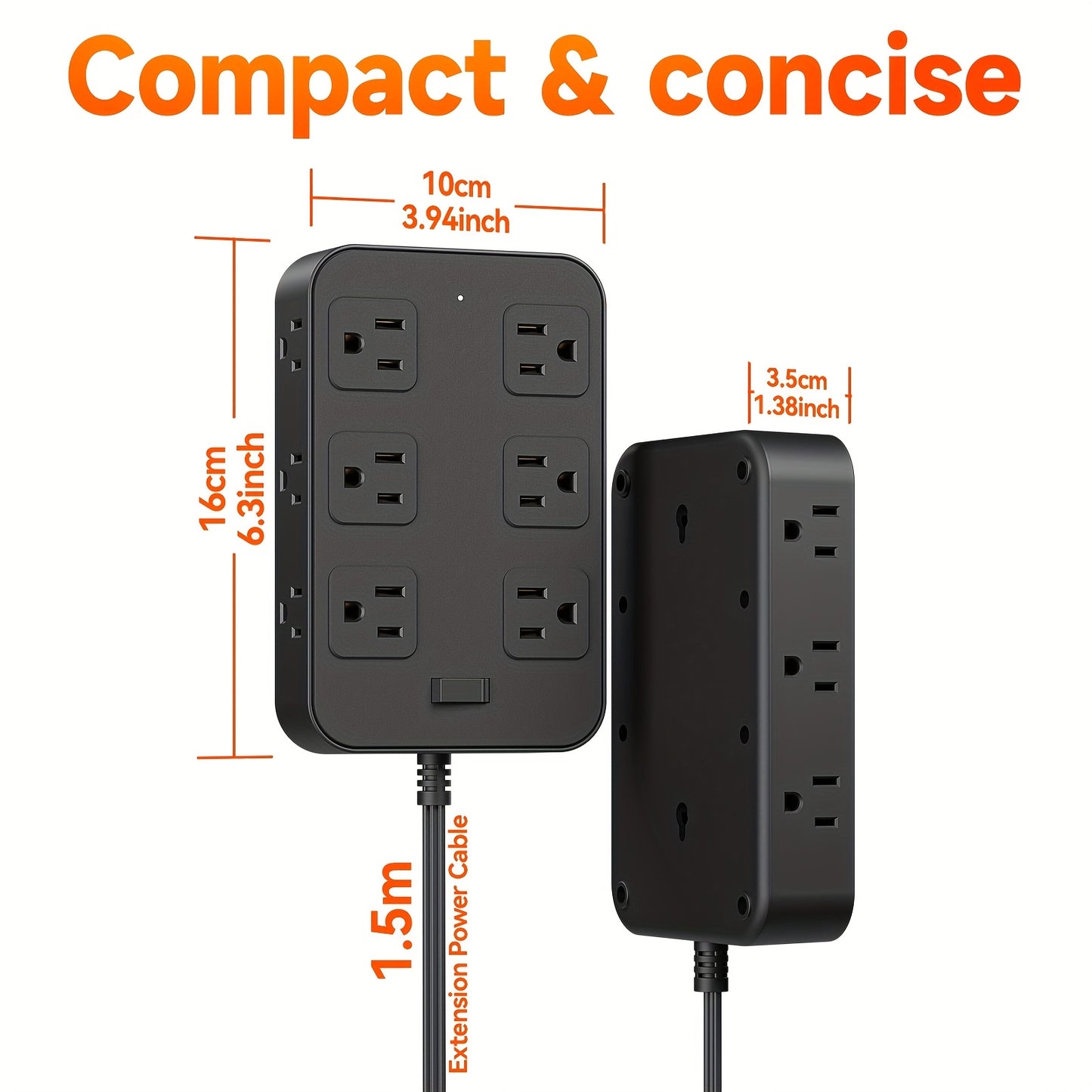Multifunctional Surge Protector Power Strip