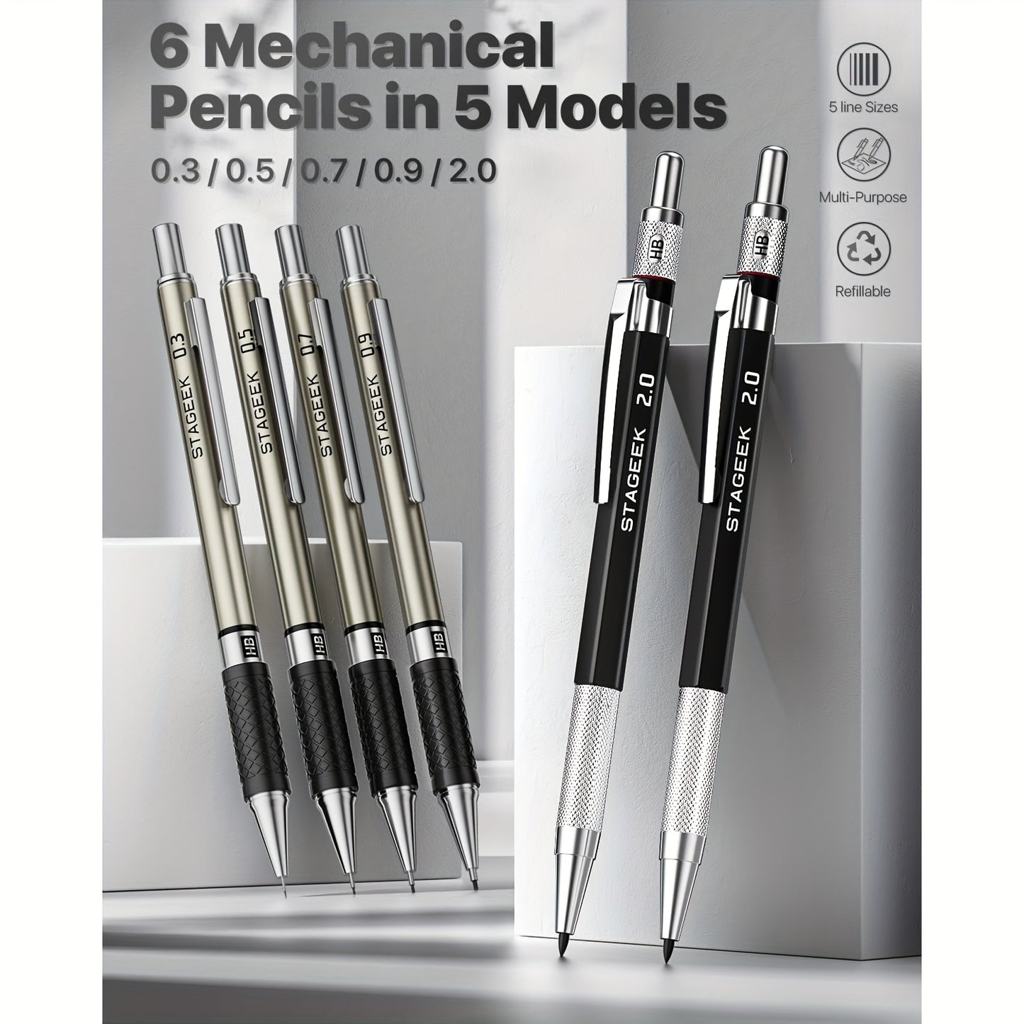 37 Piece Art Mechanical Pencil Set