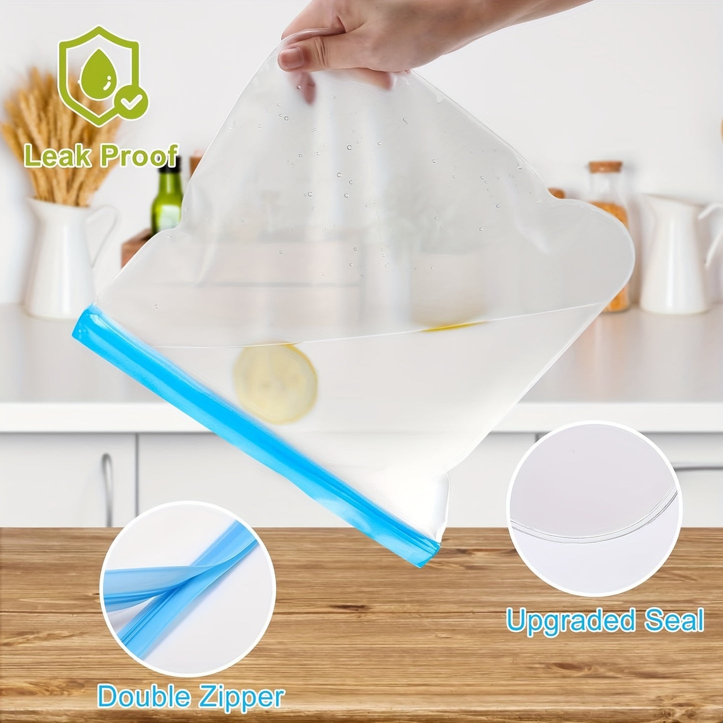 38pcs Reusable Leak Proof Storage Bags Set