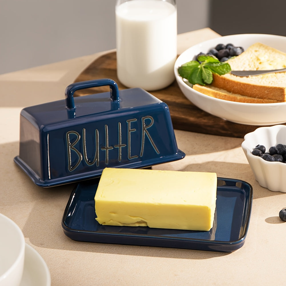 Ceramic Butter Dish With Lid and Handle