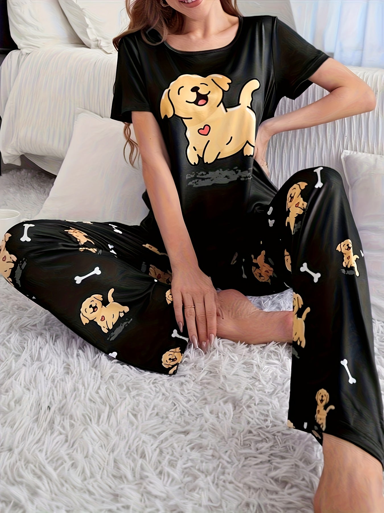 Casual Women's Pajama Set for Sleeping