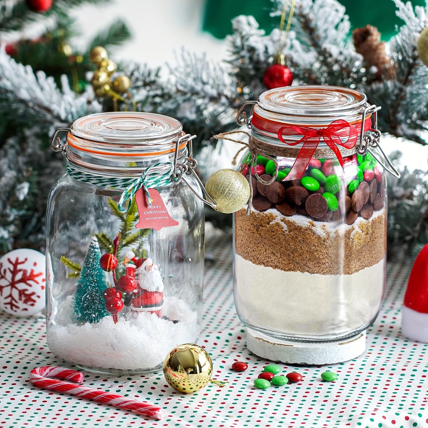 Glass Mason Jars with Latch Lock Lids