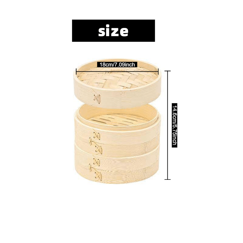 Bamboo Steamer Basket for Dumplings and Asian Cuisine