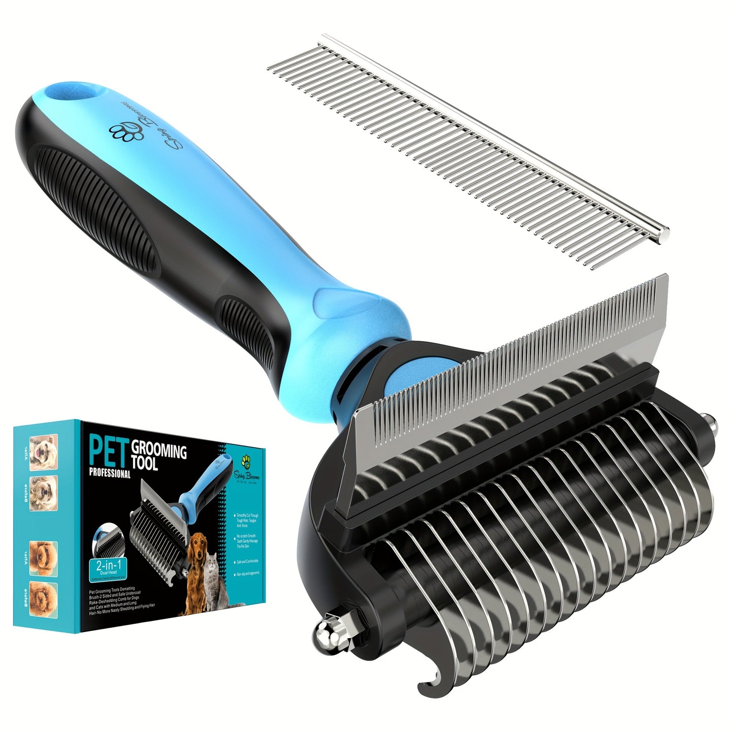 Stainless Steel Dog Grooming Brush Tool