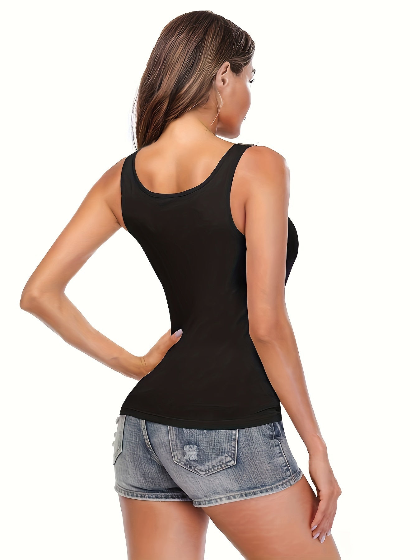 3pcs Women's Camisole Tops with Built-In Bra