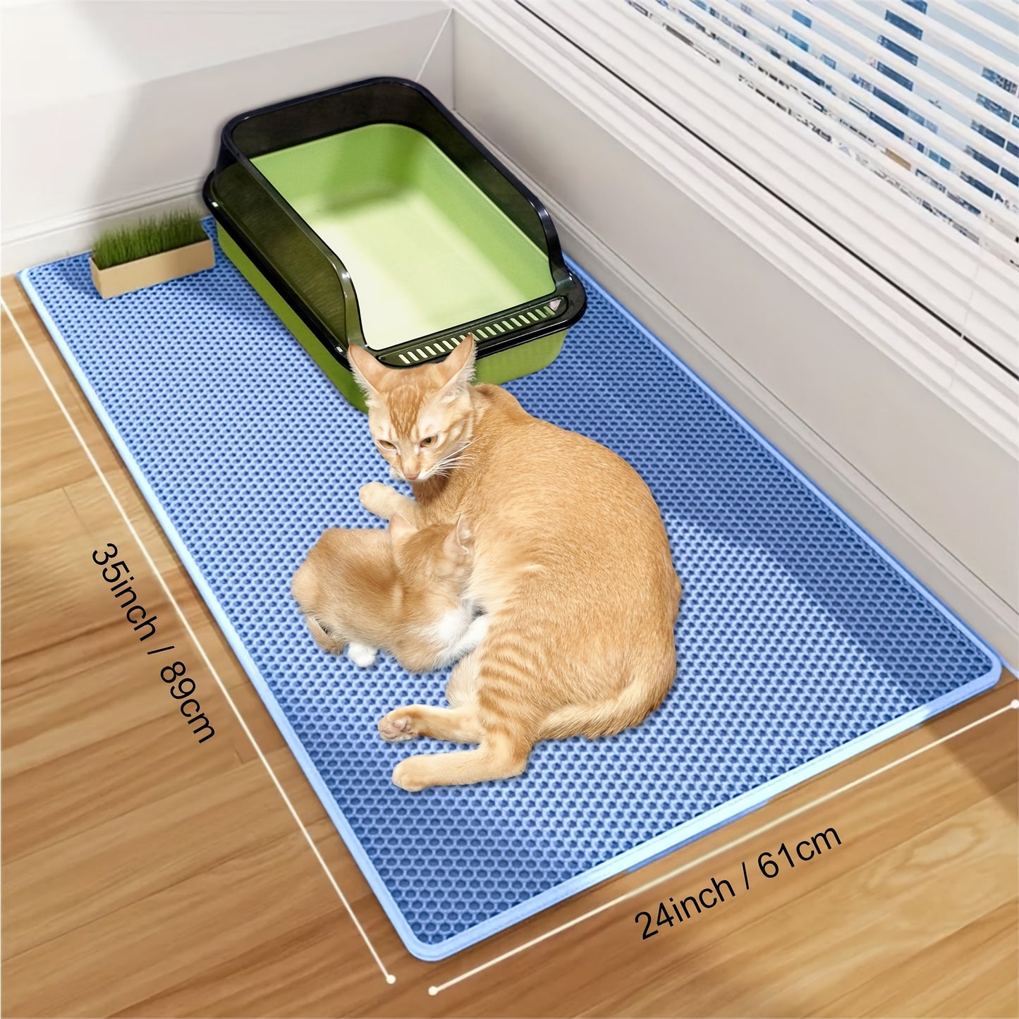 Large Honeycomb Cat Litter Mat Easy Clean