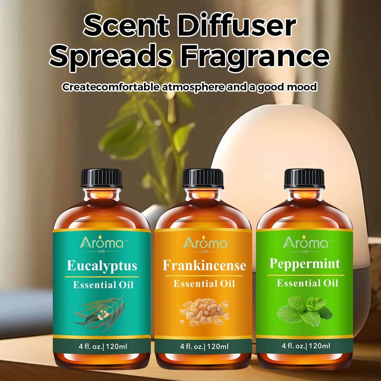 Natural Essential Oils Set for Home Aromatherapy
