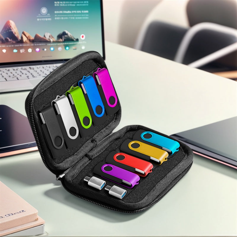 USB Flash Drive Set with USB-C Adapters