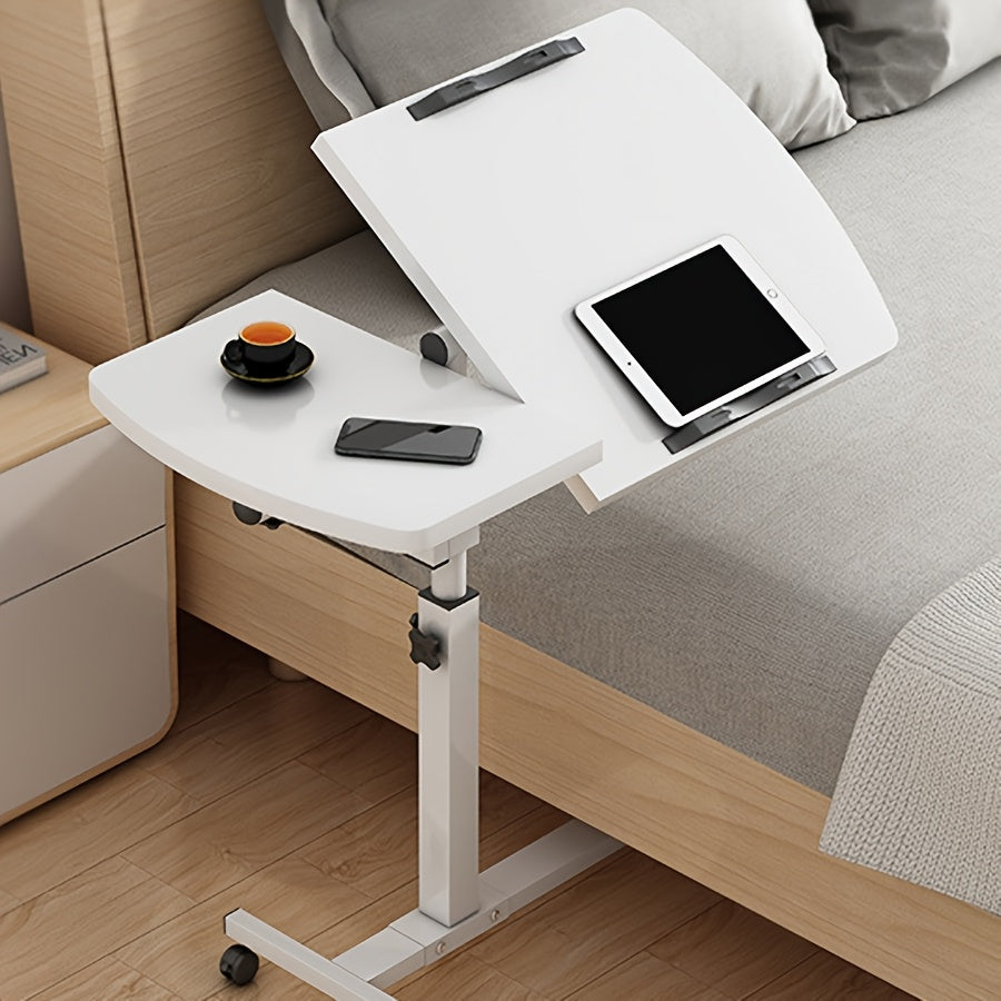 Adjustable Rolling Office Desk with Wheels