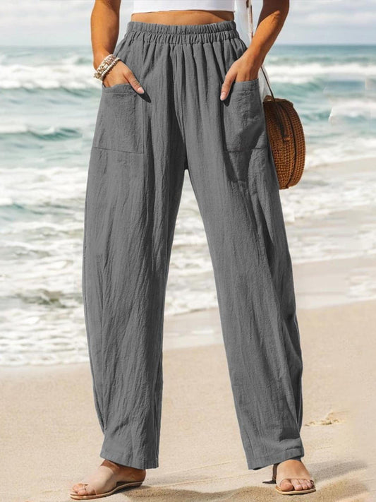 Women's Lightweight Casual Linen Blend Joggers