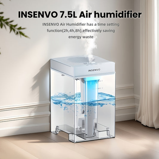 Grey Cold Mist Humidifier with Adjustable Speeds