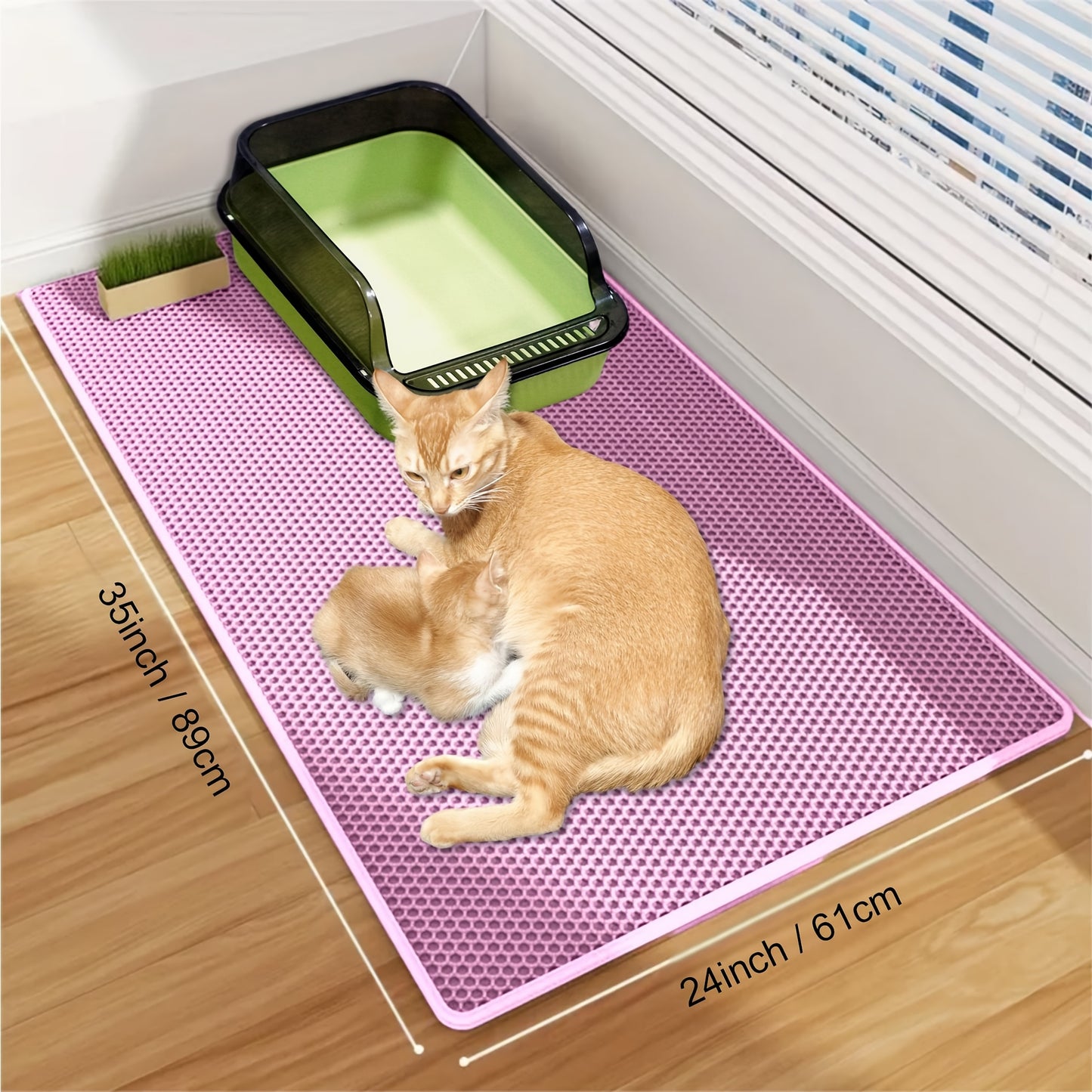 Large Honeycomb Cat Litter Mat Easy Clean