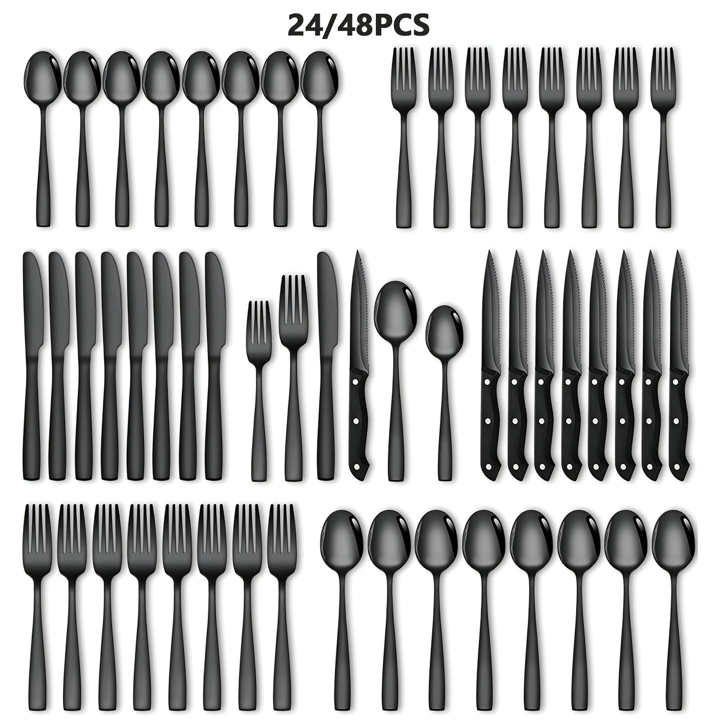 Stainless Steel Cutlery Set for Eight Persons