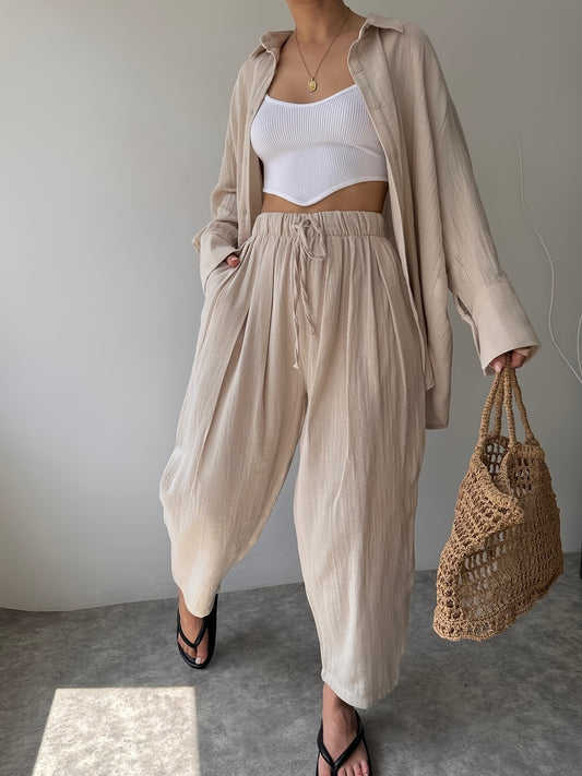 Simple Fashion Two-Piece Suit Set
