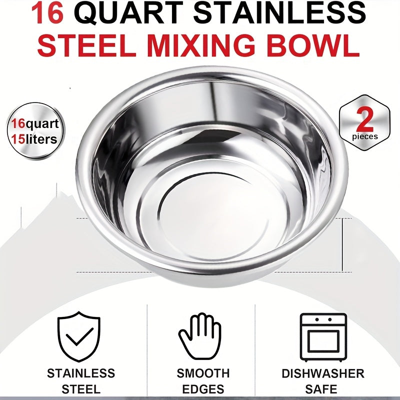 Stainless Steel Vegetable Washing Basin 16 Inch